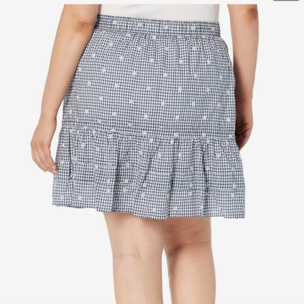 Madewell Gingham Tiered Pull On Skirt NWT - Picture 3 of 11